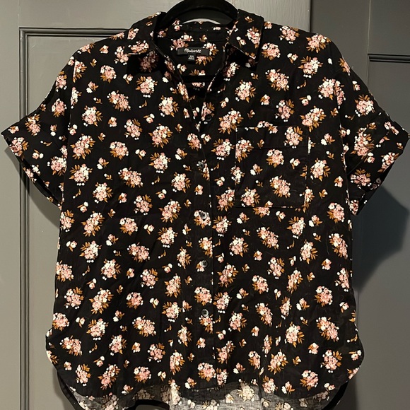 Corduroy short sleeve Madewell top - Picture 1 of 3